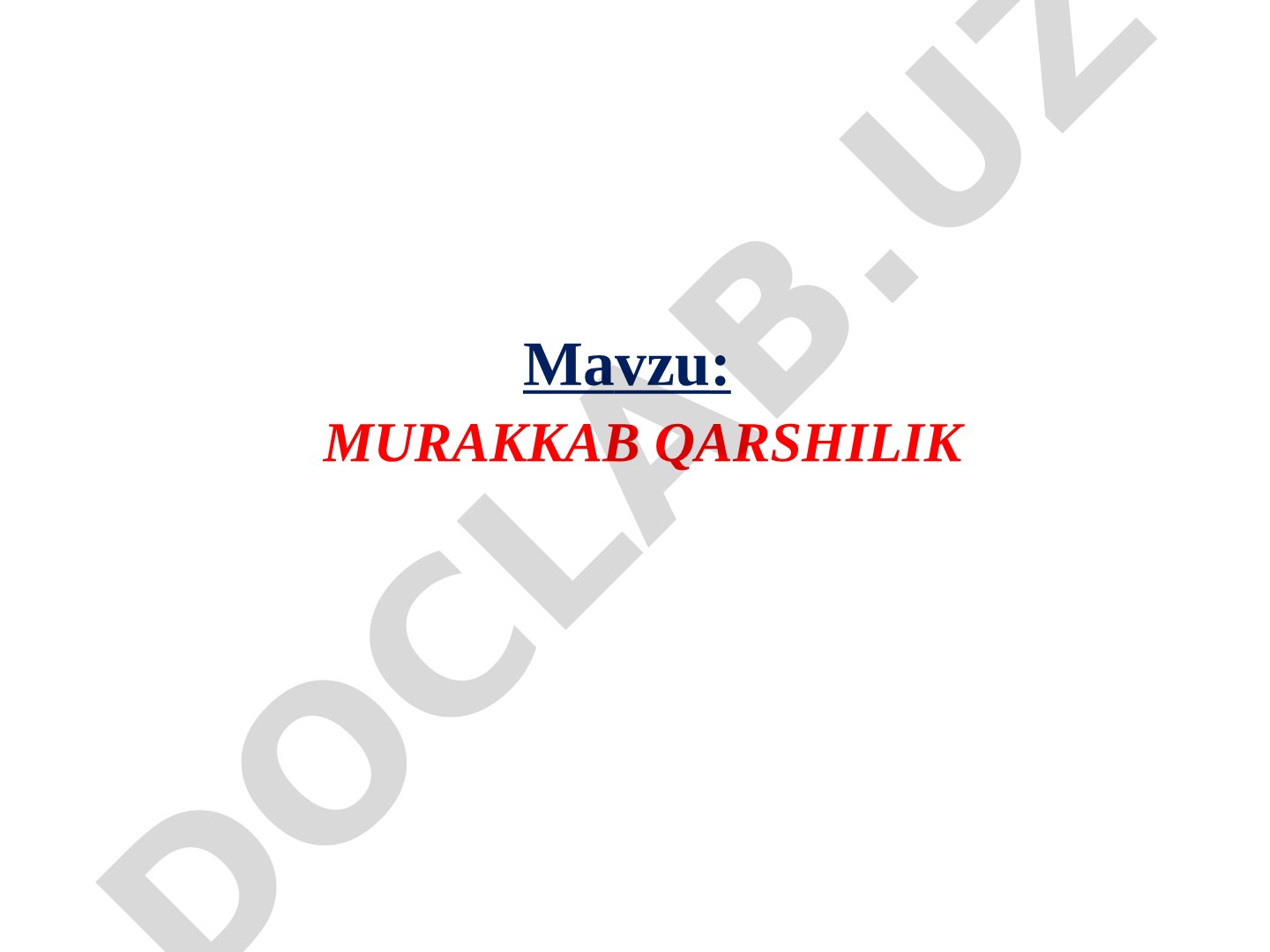Murakkab qarshilik