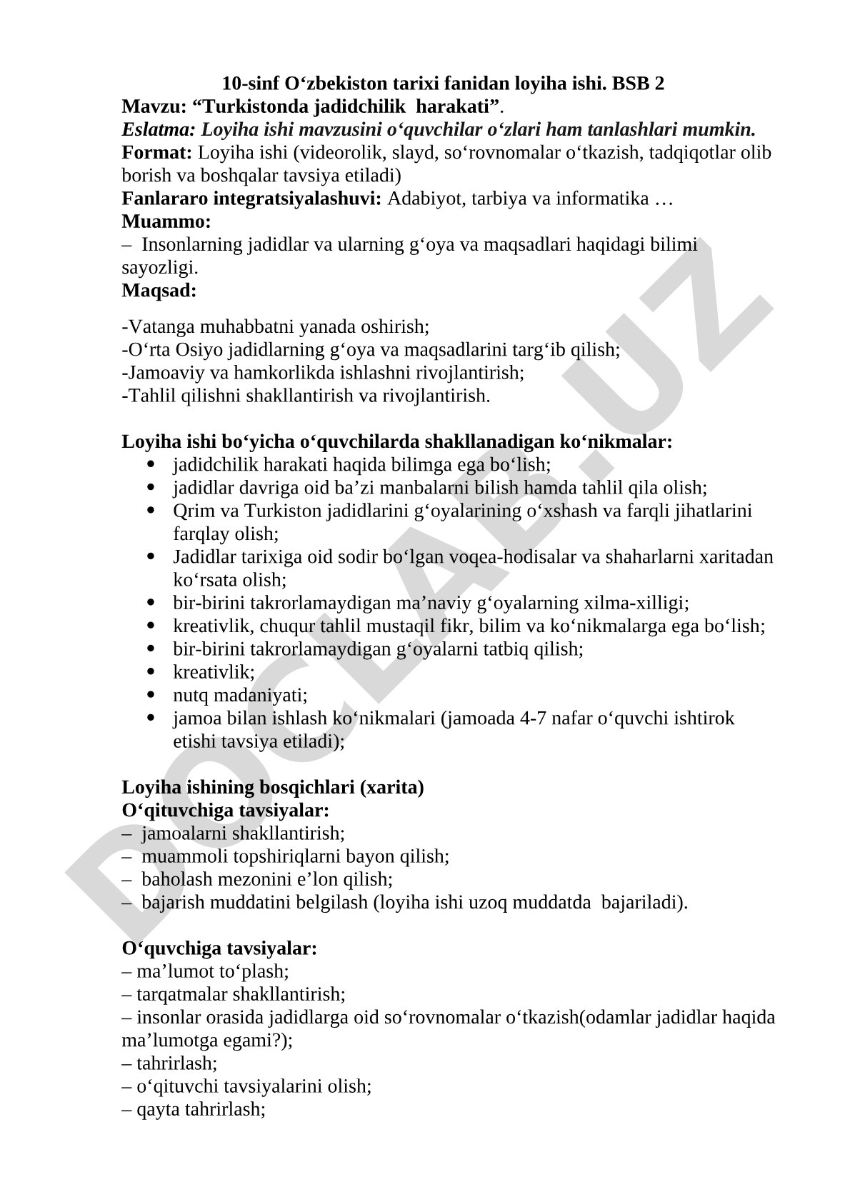 Turkistonda jadidchilik harakati