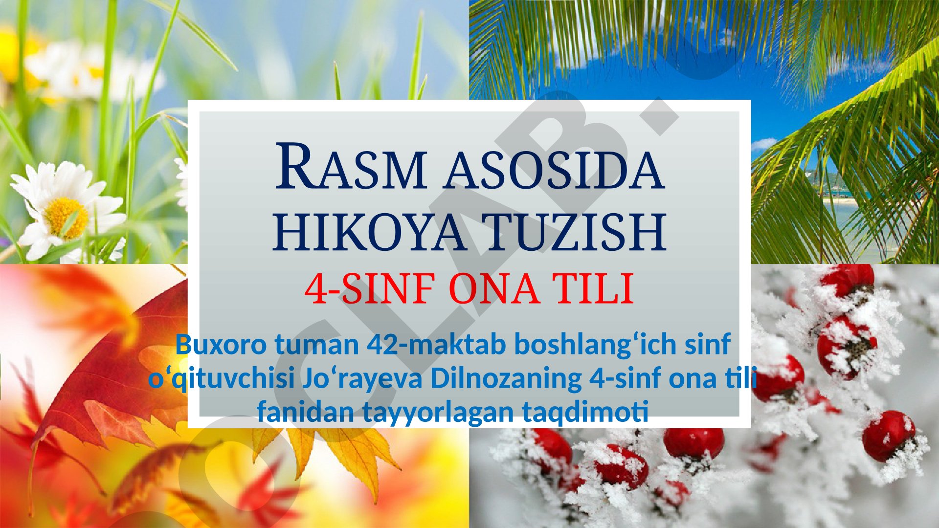 Sonlar mavzusida rasm asosida hikoya tuzish