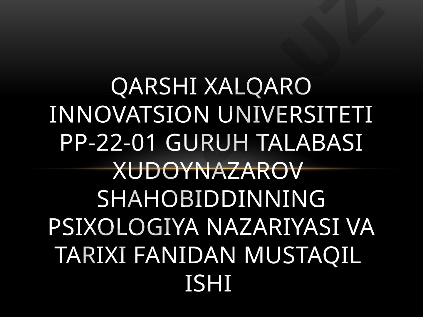Mustaqil ish: Fransuz psixologiyasi tarixi, assotsiativ va eksperimental psixologiya