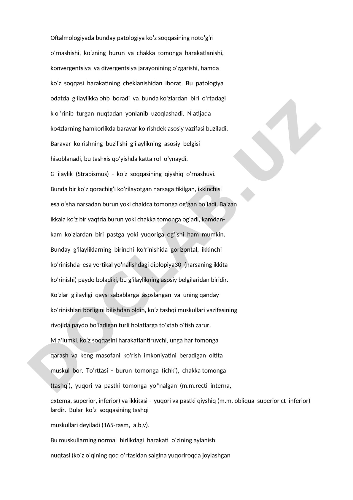 G'ilaylik (Strabismus) patologiyasi va uning belgilari