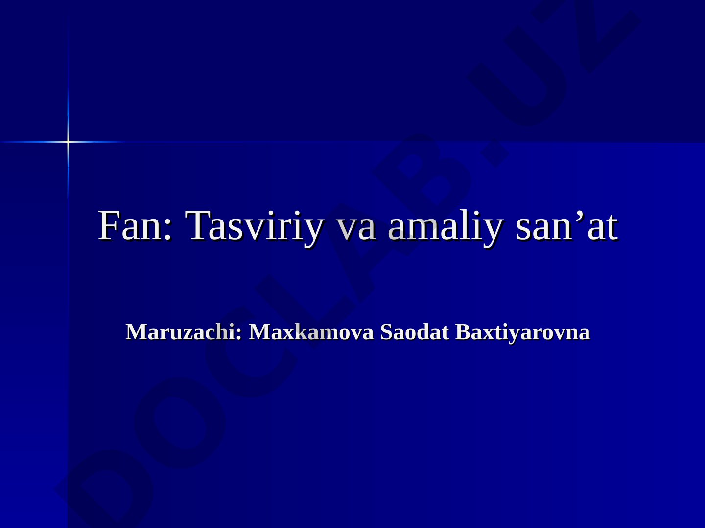 Tasviriy va amaliy san'ati predmeti