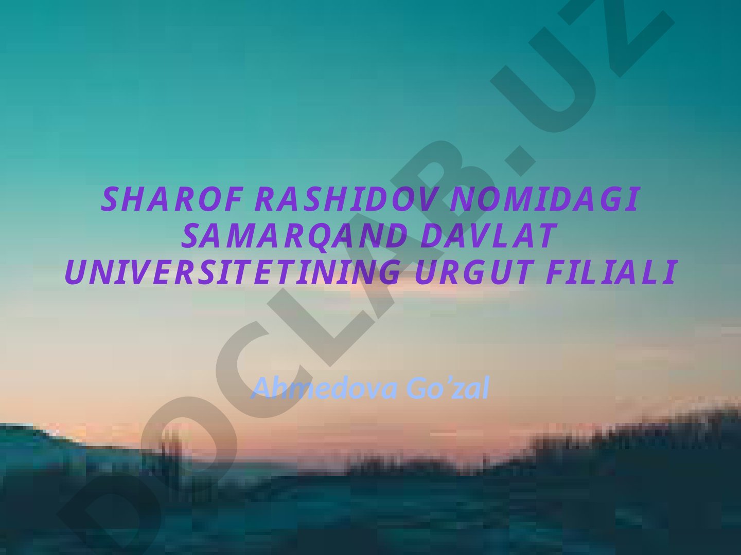 O'zbekistonda psixologiya fanining rivojlanish tarixi