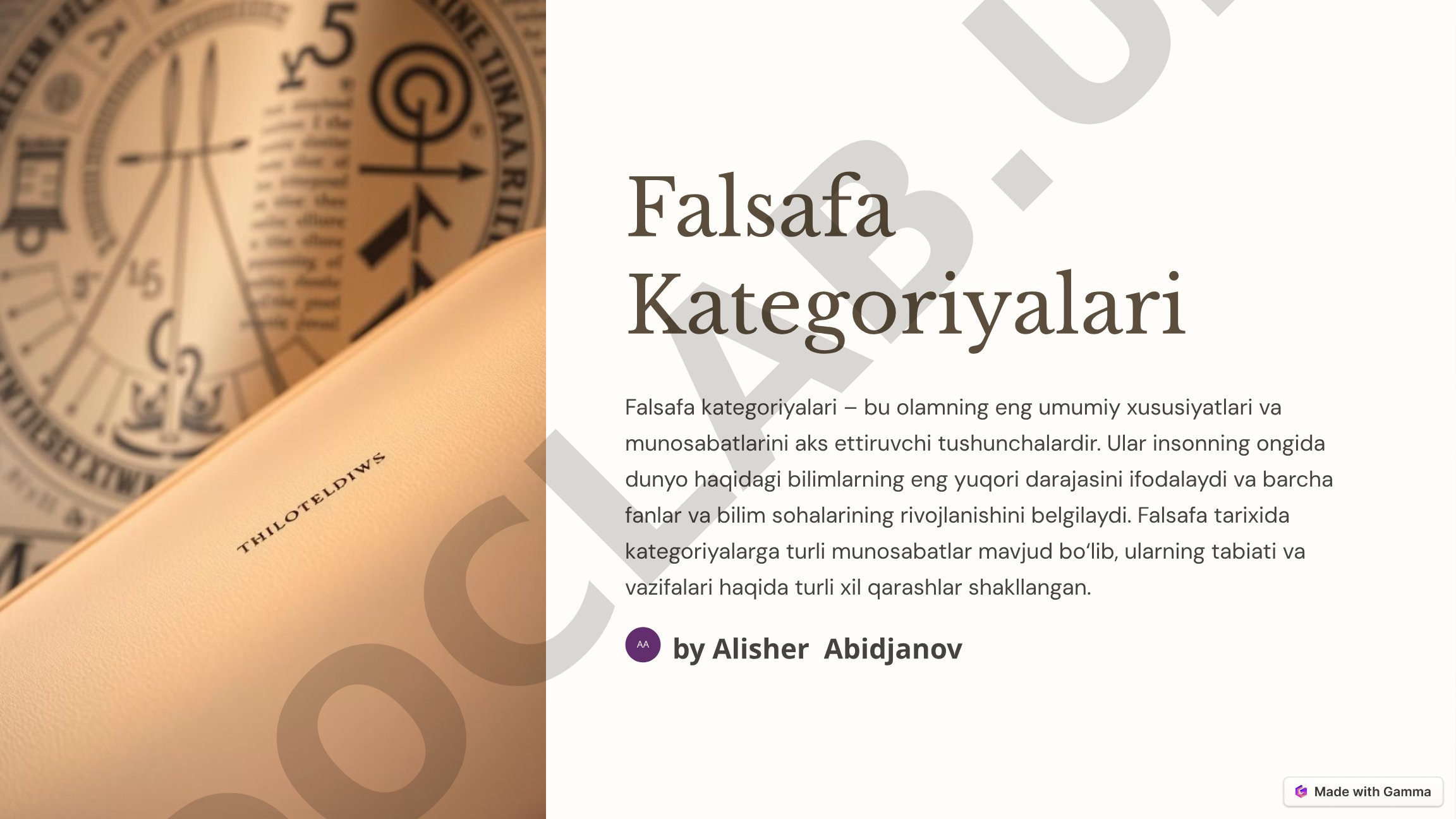Falsafa kategoriyalari