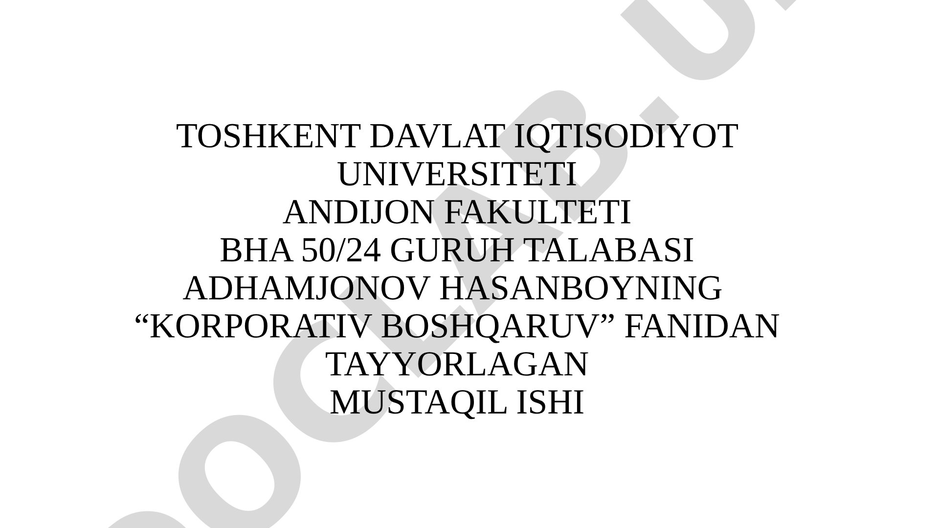 Korporativ boshqaruv