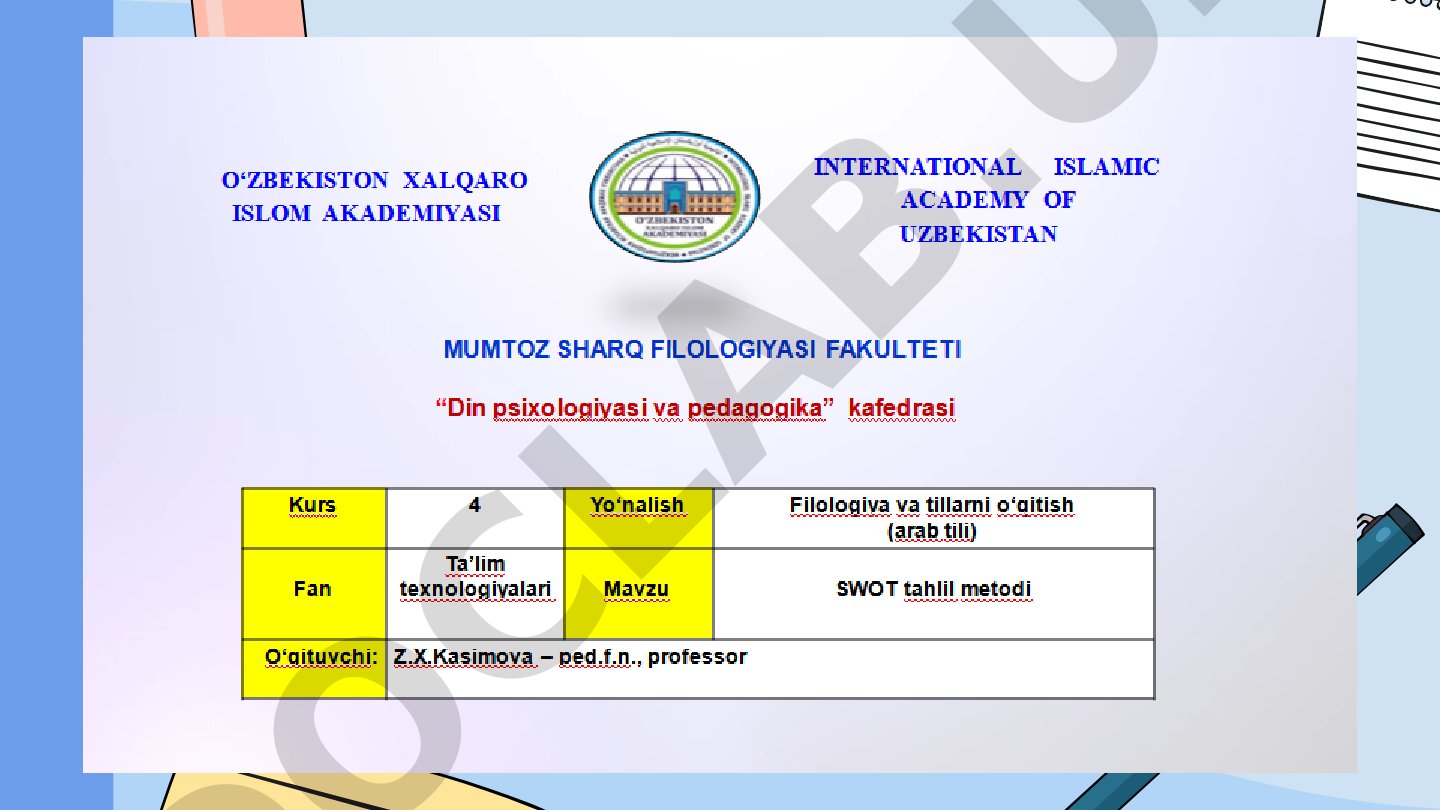 SWOT-tahlil metodi