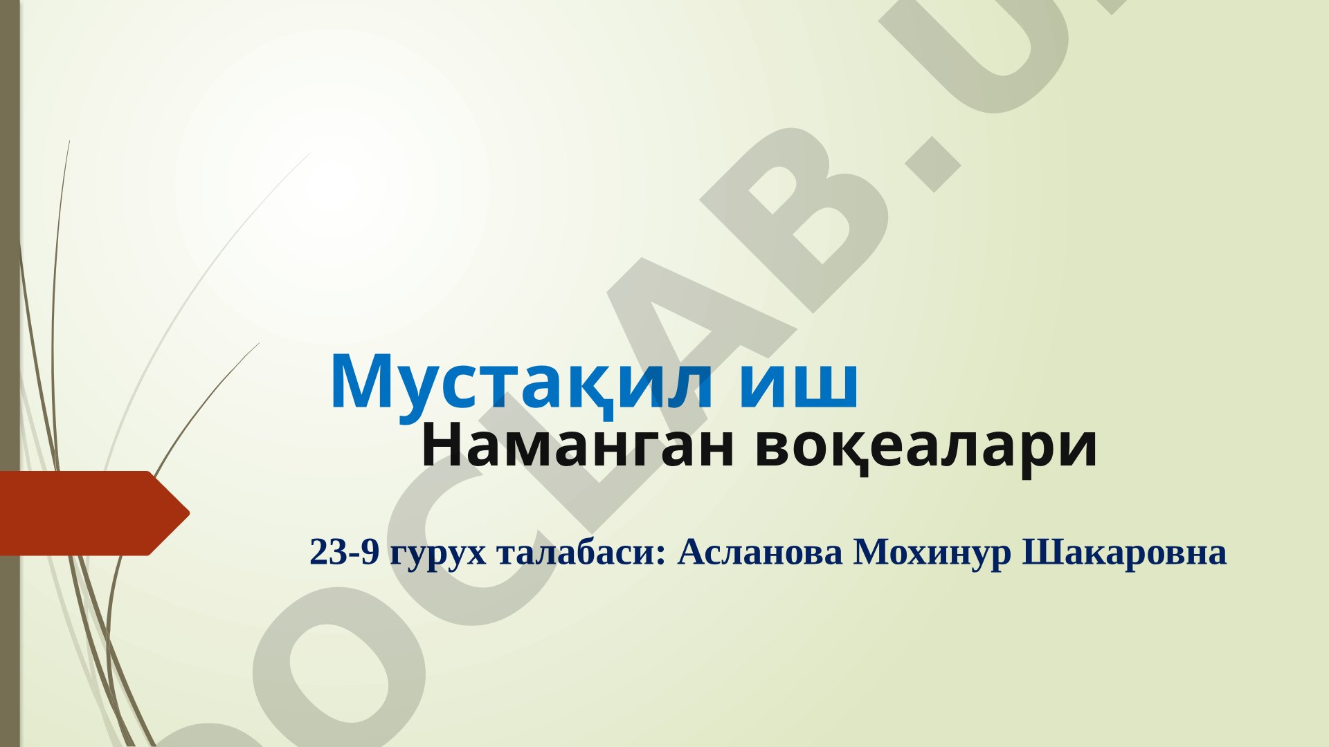 Наманган воқеалари
