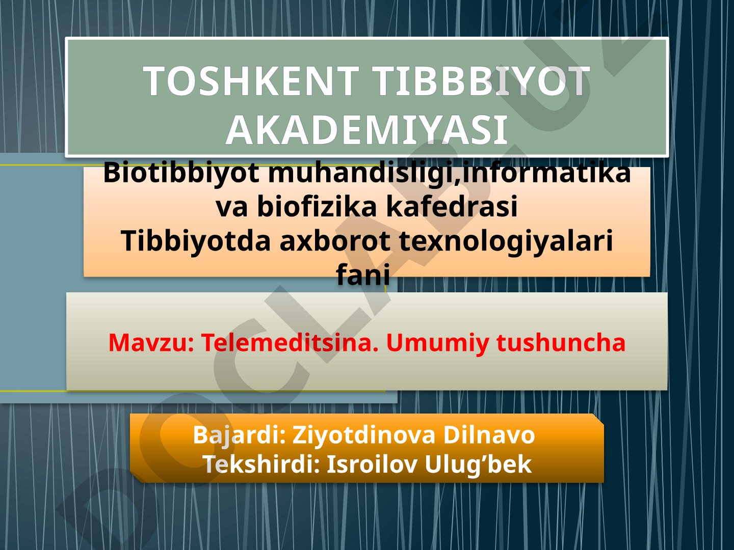 Telemeditsina. Umumiy tushuncha