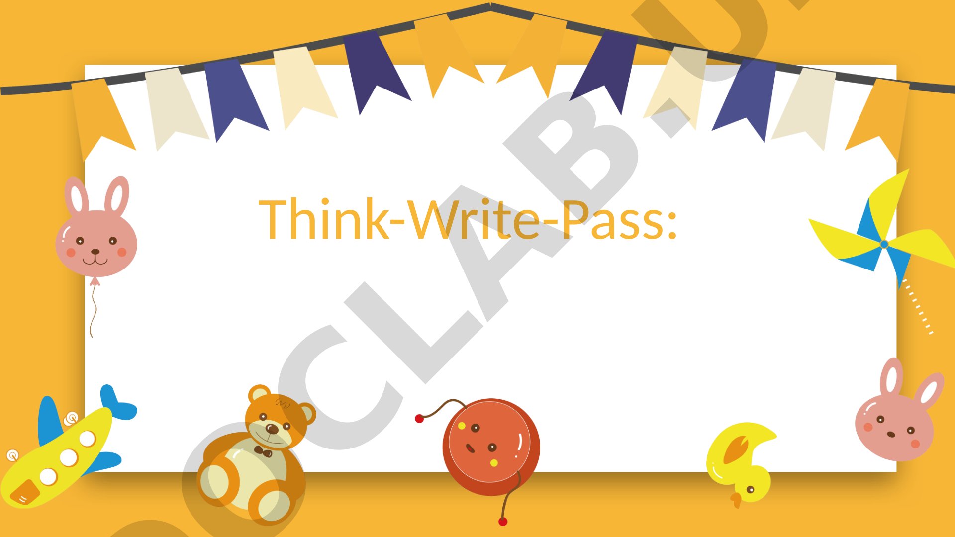 Think-Write-Pass Classroom Activity