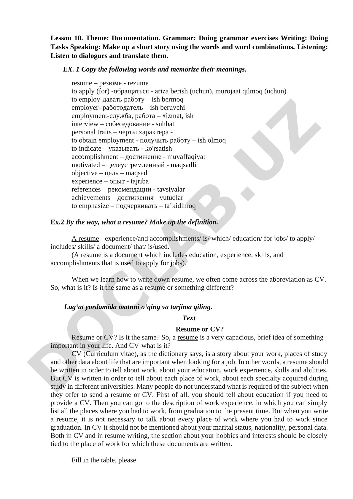 Documentation
