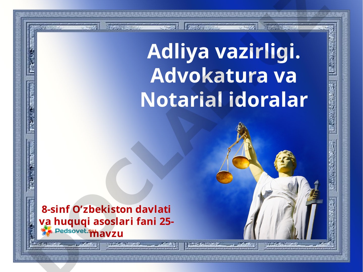 O'zbekiston Respublikasi adliya organlari tizimi