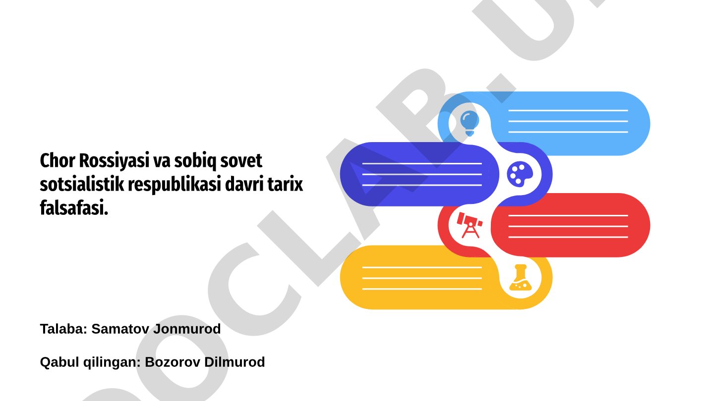 Chor Rossiyasi va sobiq sovet sotsialistik respublikasi davri tarix falsafasi