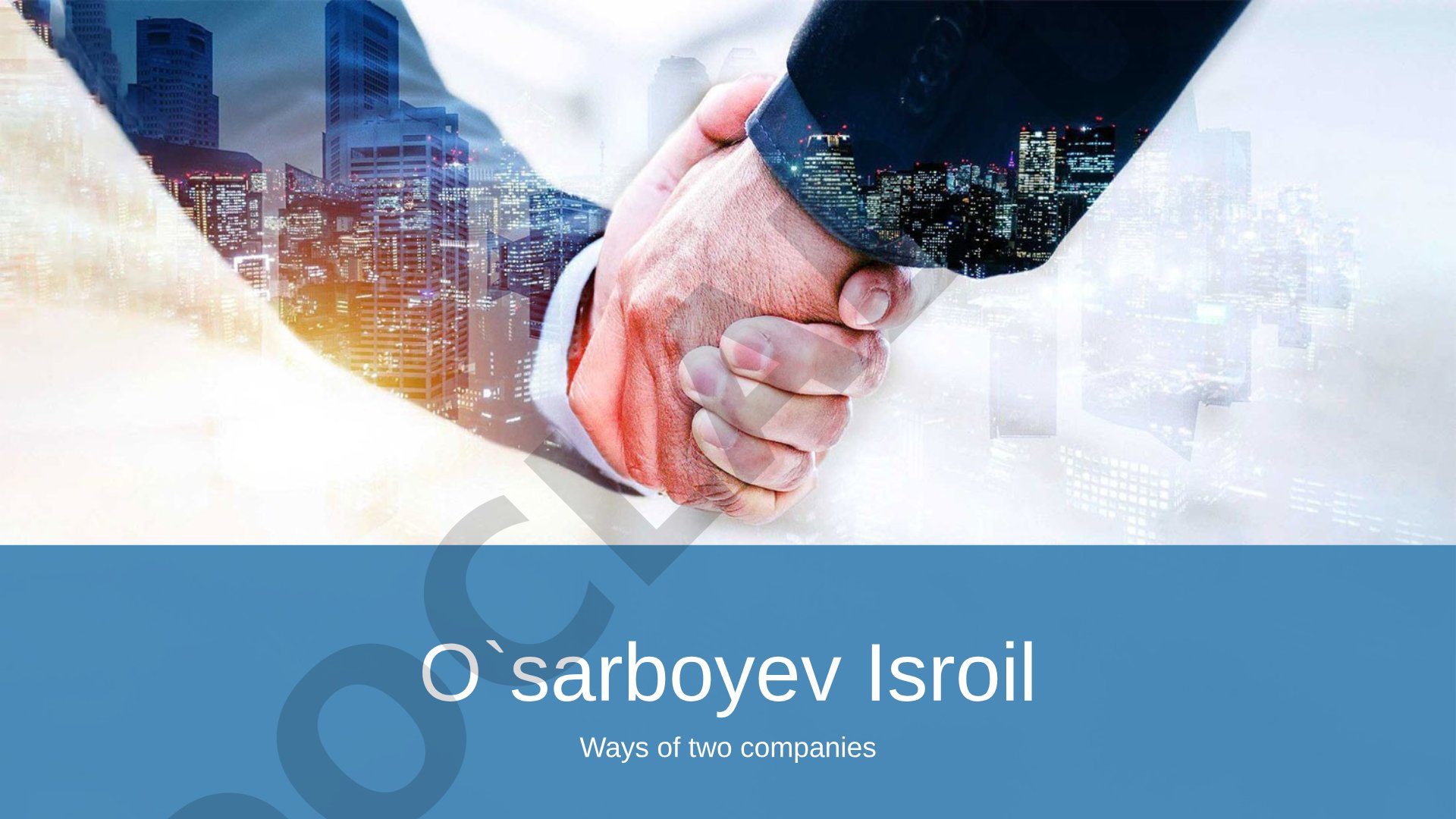 Ways of two companies