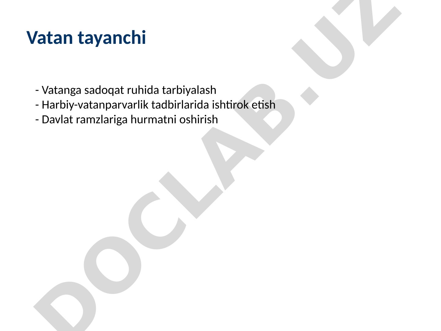 Yoshlar tarbiyasiga oid loyihalar va yo‘nalishlar