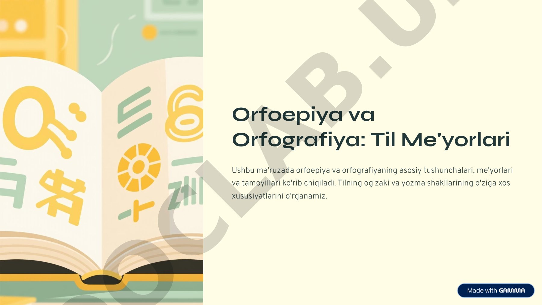 Orfoepiya va Orfografiya: Til Me'yorlari