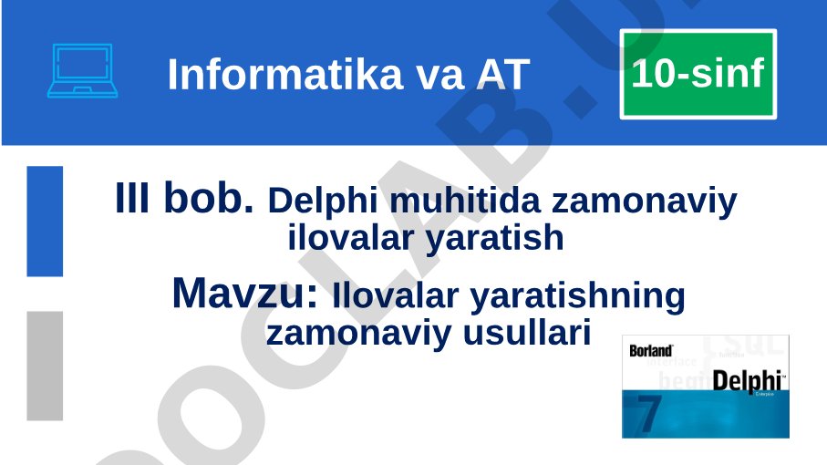 Ilovalar yaratishning zamonaviy usullari
