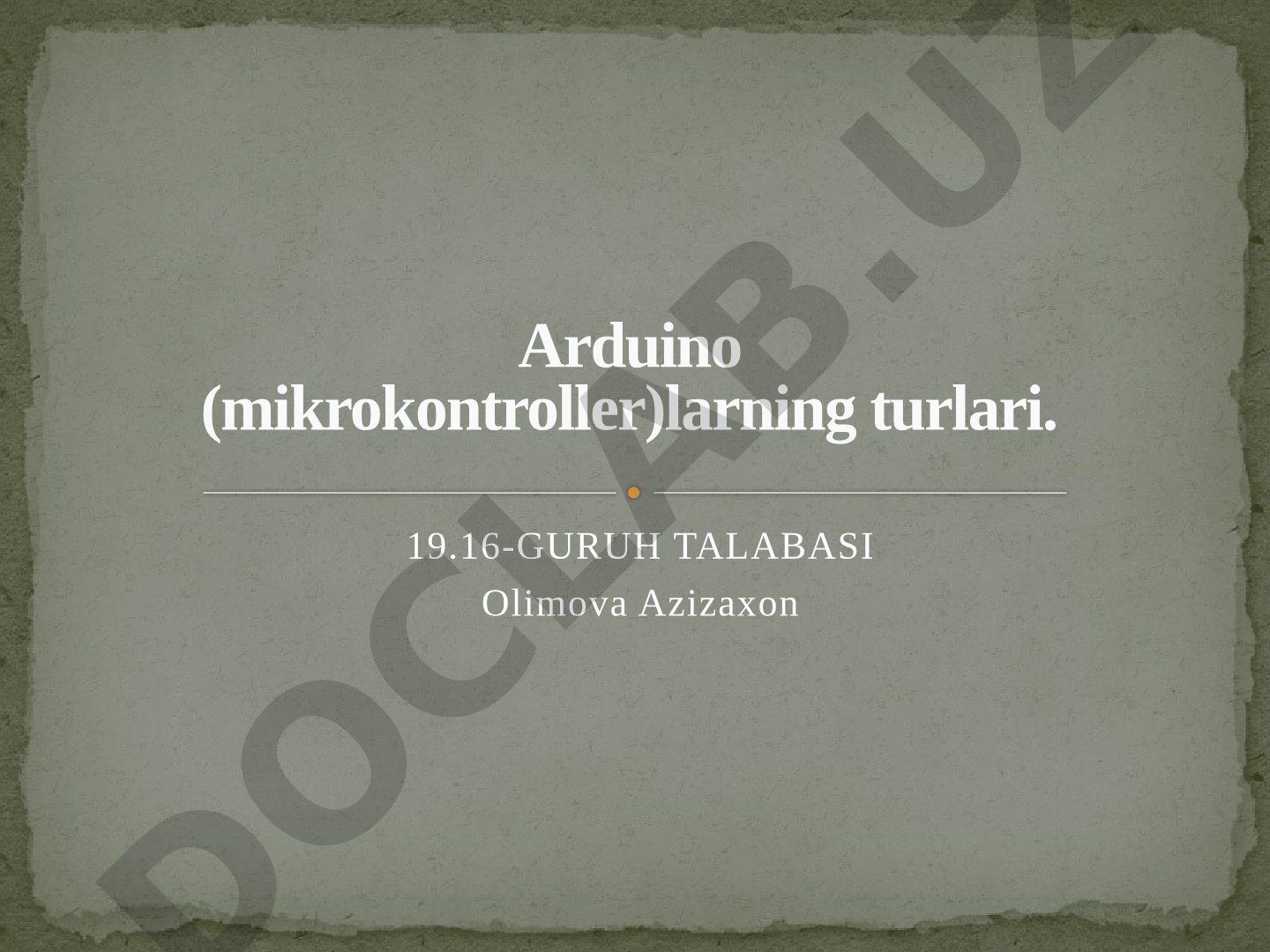 Arduino (mikrokontroller)larning turlari