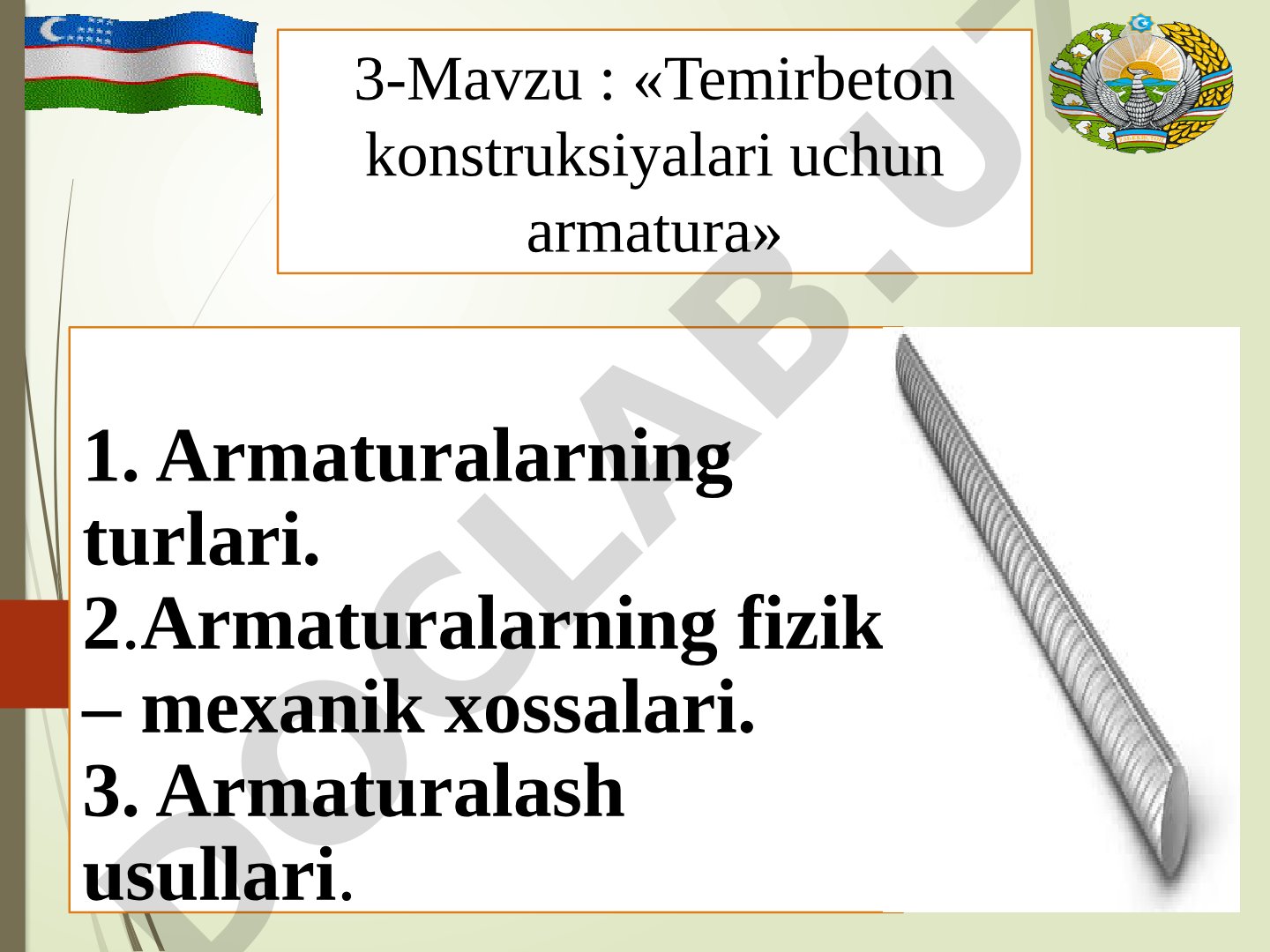 Temirbeton konstruksiyalari uchun armatura