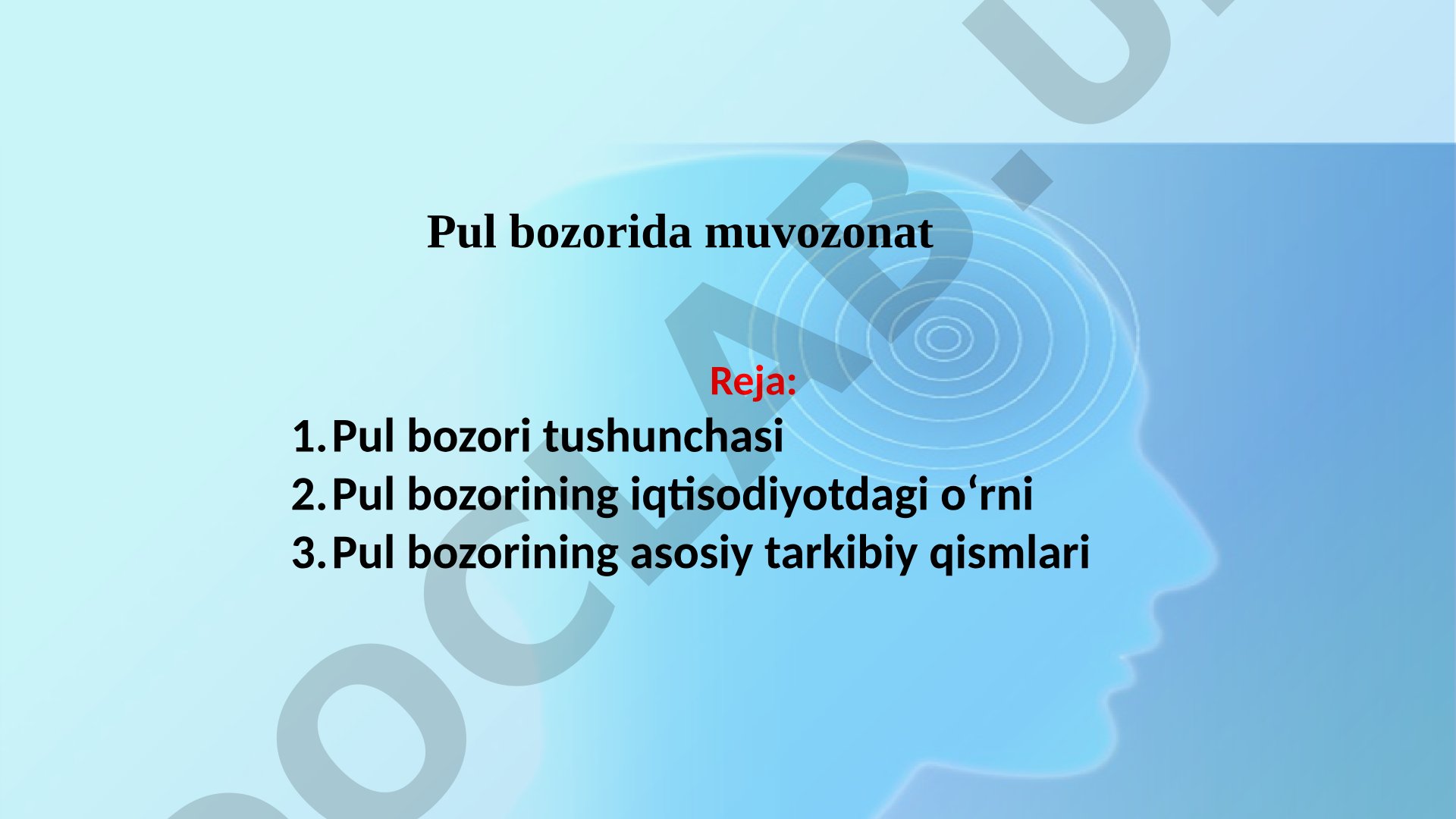 Pul bozorida muvozonat
