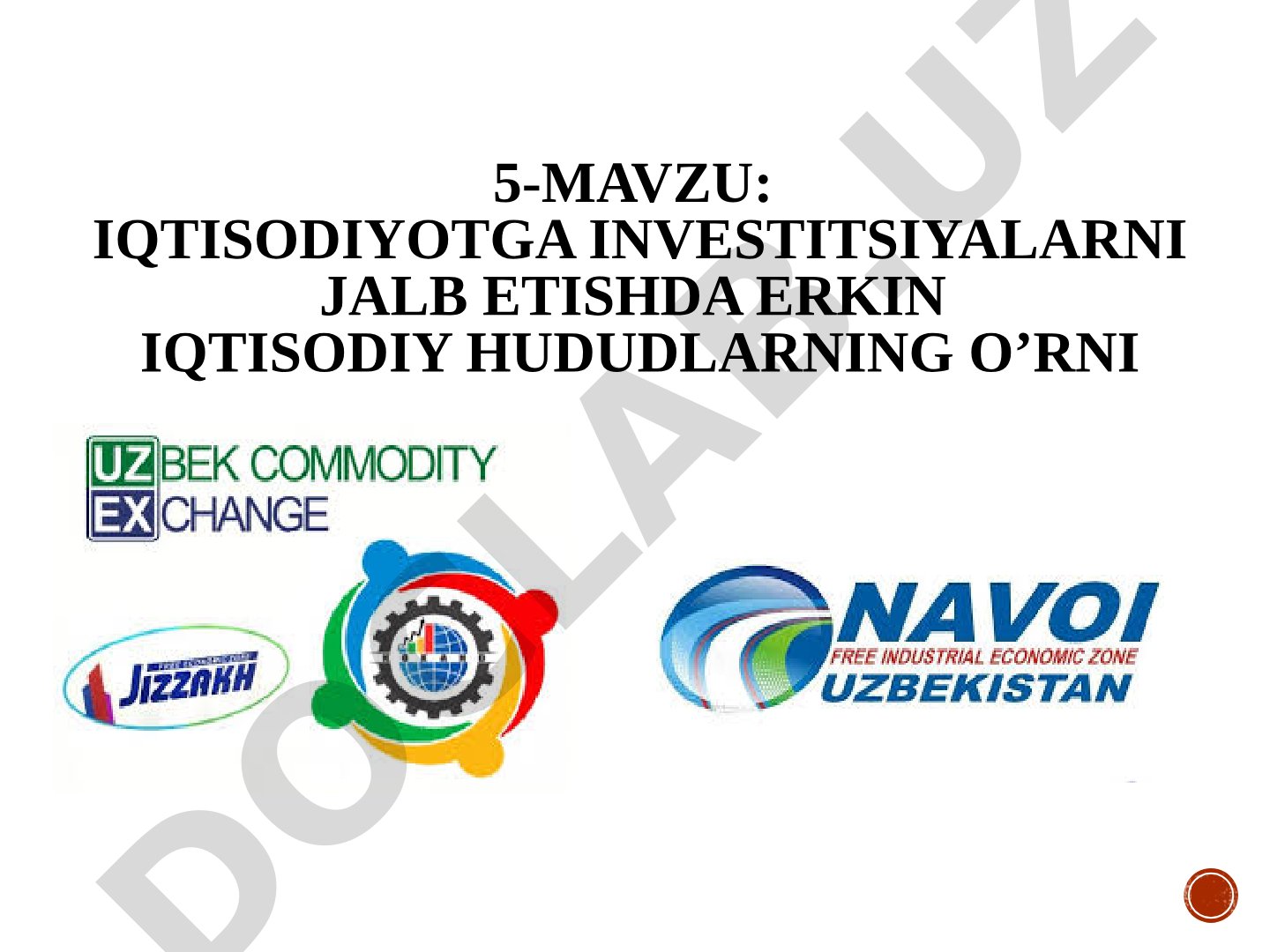 Iqtisodiyotga investitsiyalarni jalb etishda erkin iqtisodiy hududlarning o’rni