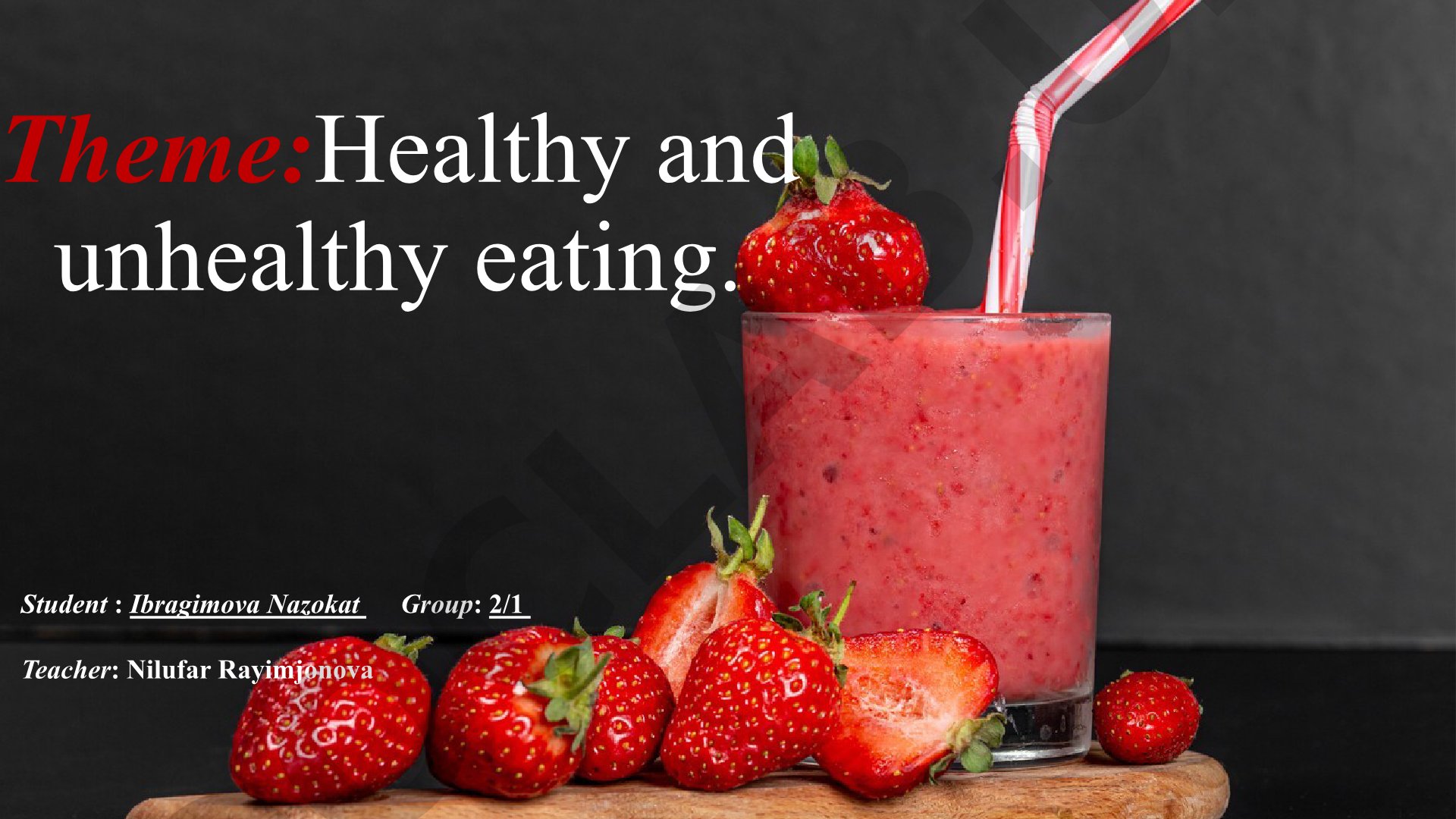 Healthy and unhealthy eating