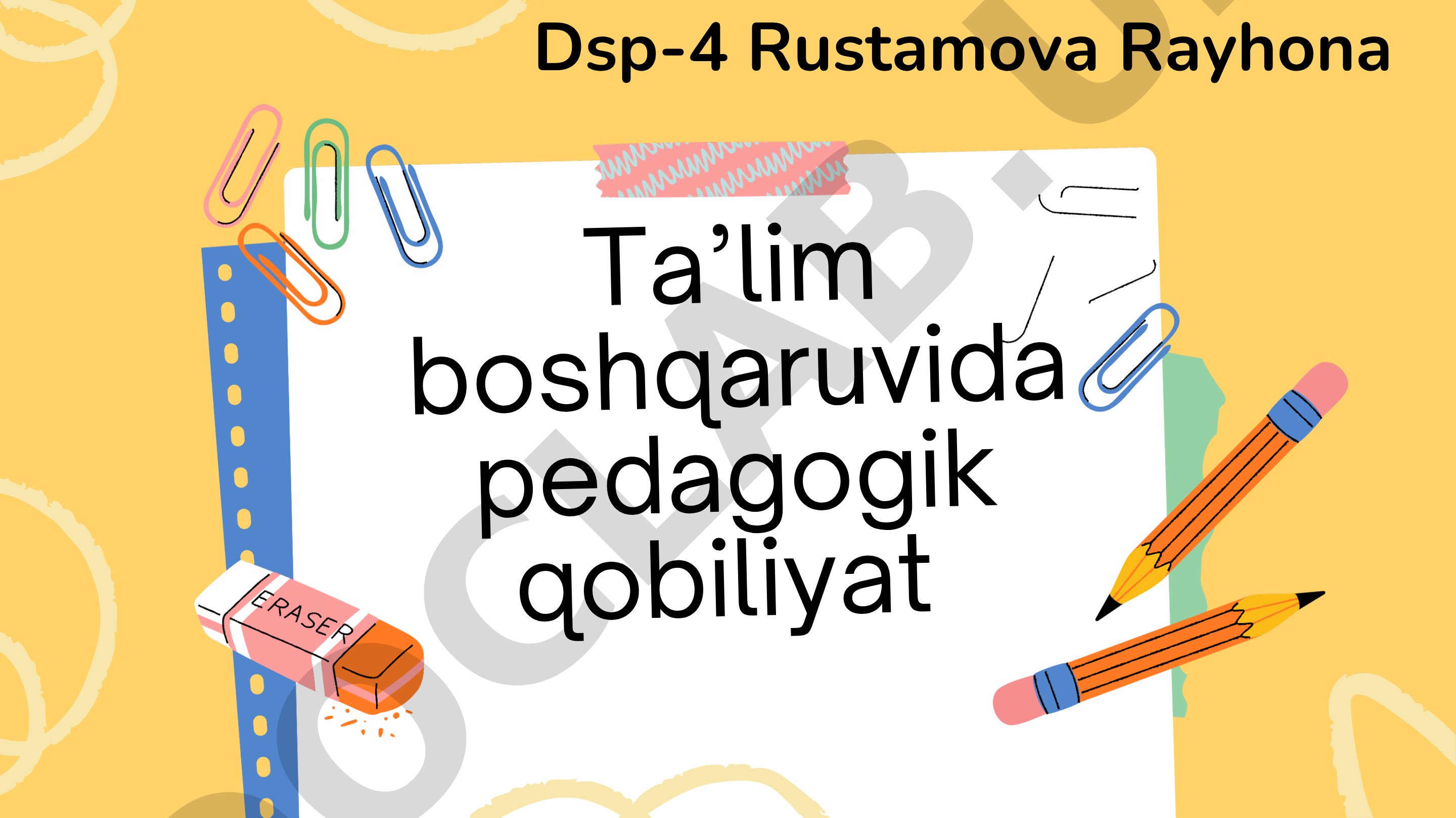 Ta'lim boshqaruvida pedagogik qobiliyat