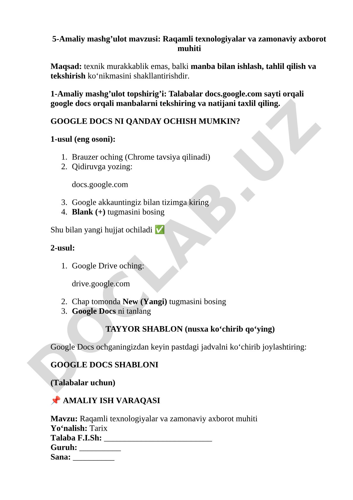 Raqamli texnologiyalar va zamonaviy axborot muhiti