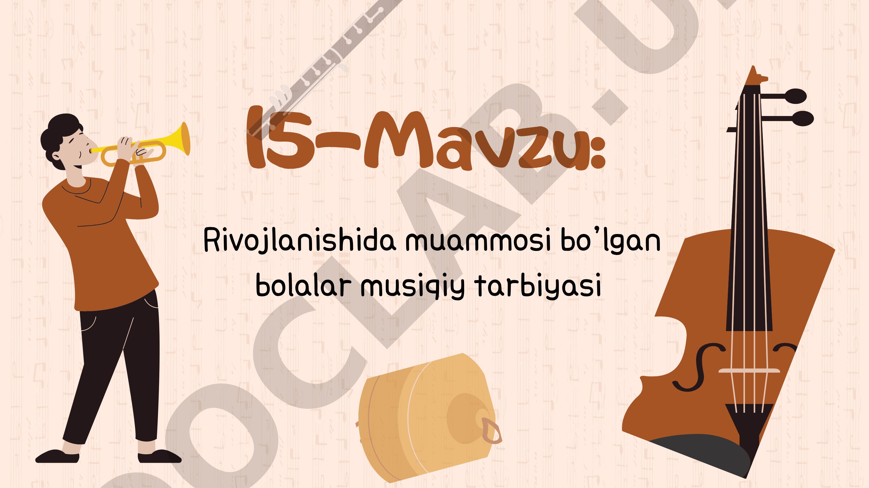 Rivojlanishida muammosi bo’lgan bolalar musiqiy tarbiyasi