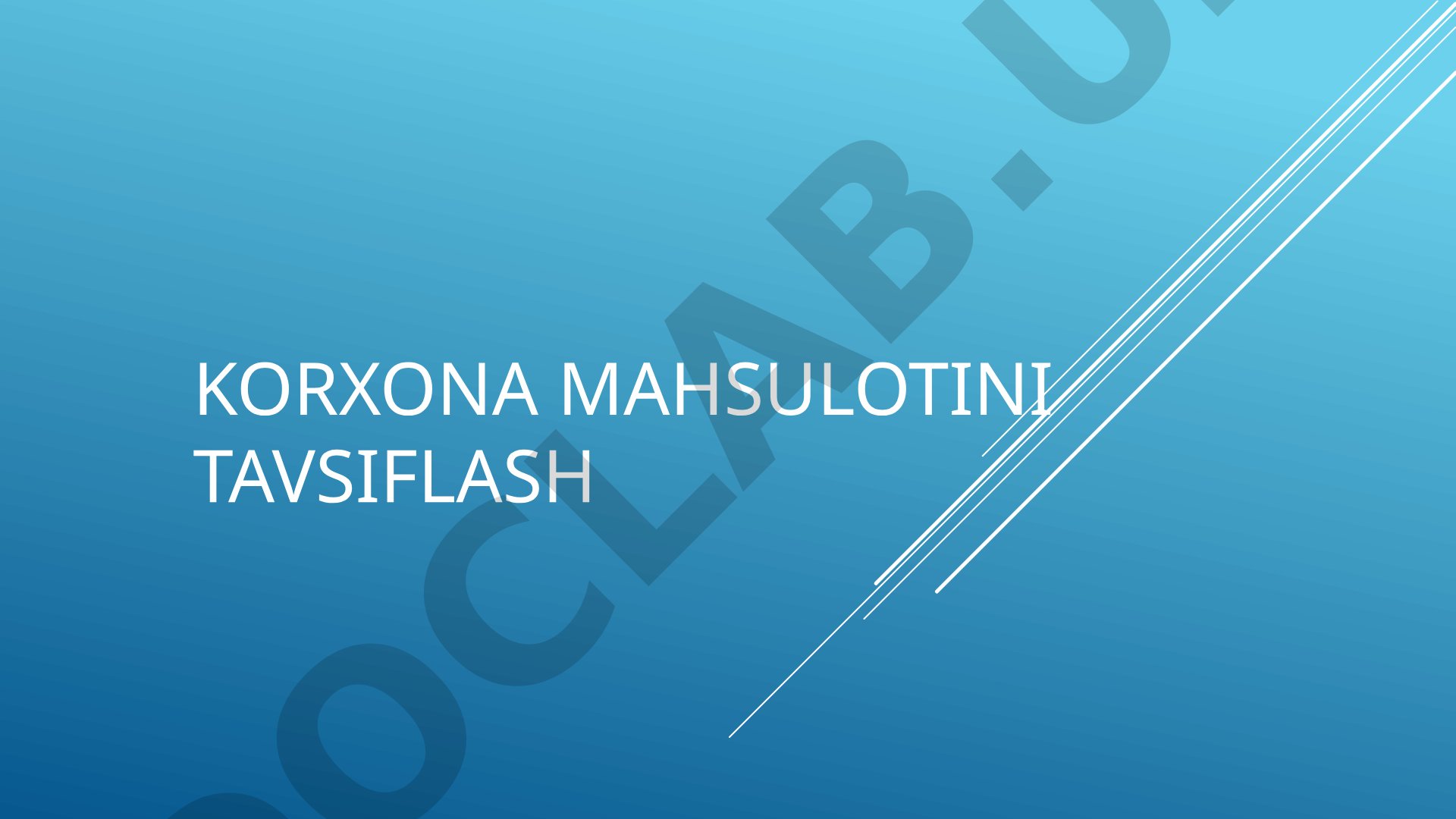 Korxona mahsulotini tavsiflash: sifat, xususiyatlar, baholash usullari