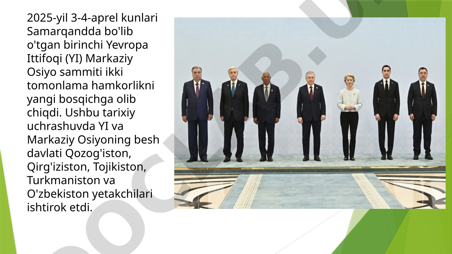 2025-yil Samarqanddagi Yevropa Ittifoqi Markaziy Osiyo sammiti natijalari