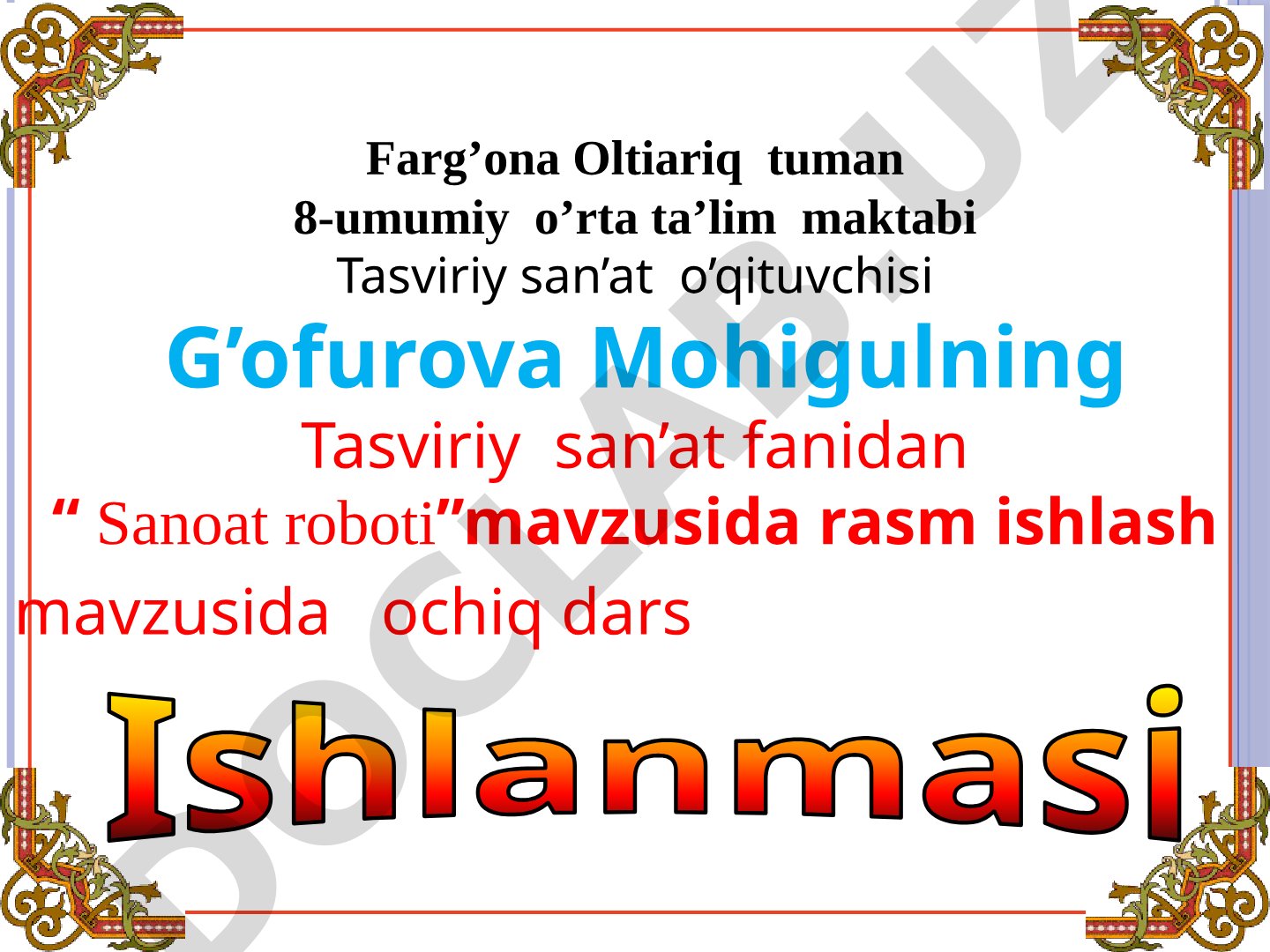 Sanoat roboti mavzusida rasm ishlash