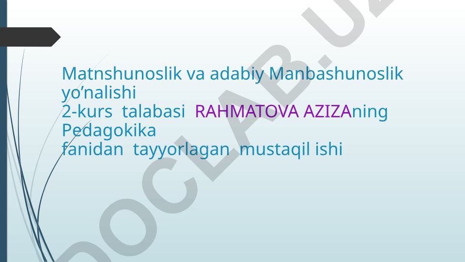 XIV asrdan XX asrgacha Turkiston va Movaraunnahrda tarbiya, maktab va pedagogik fikrlar rivoji