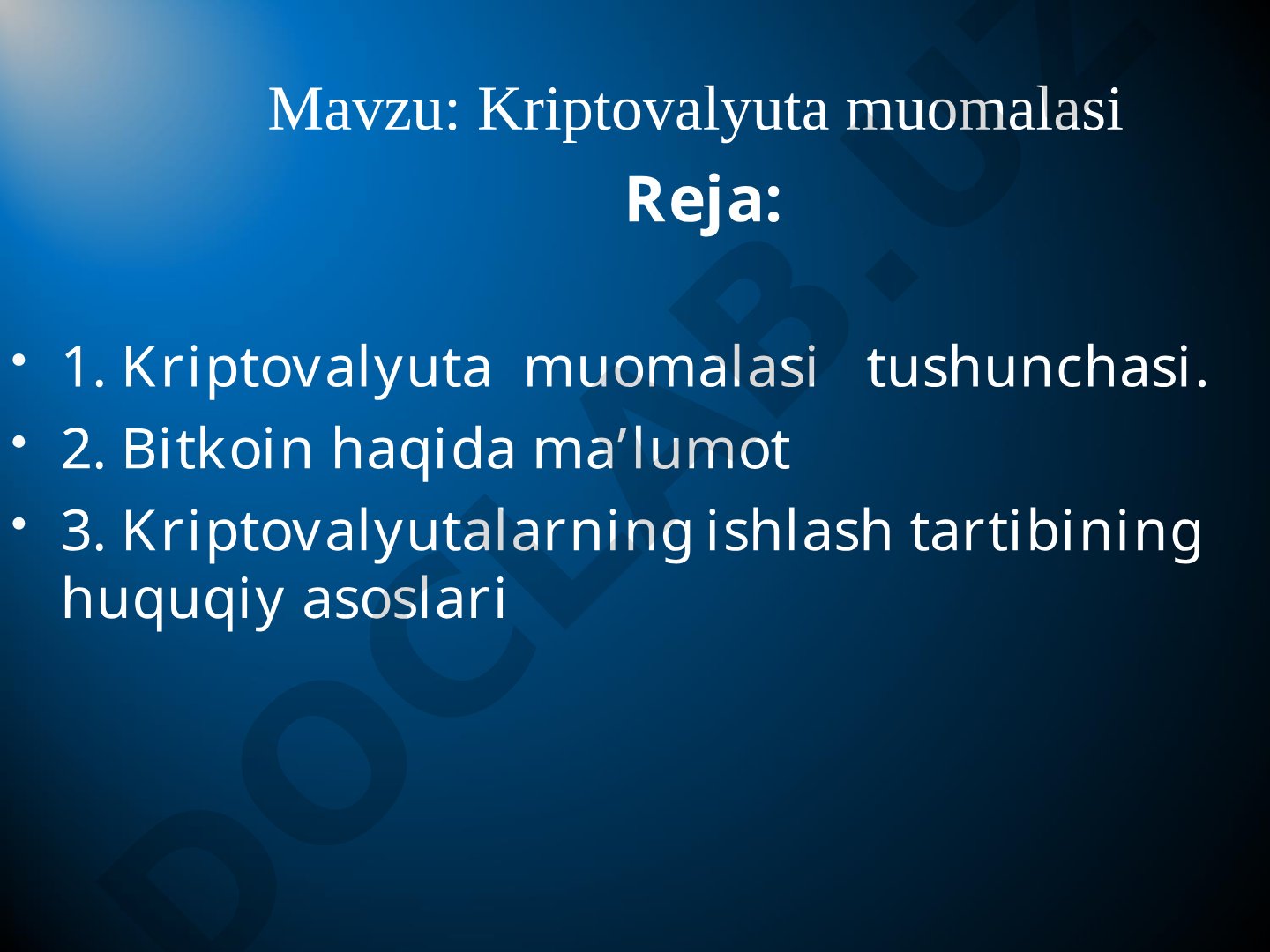 Kriptovalyuta muomalasi