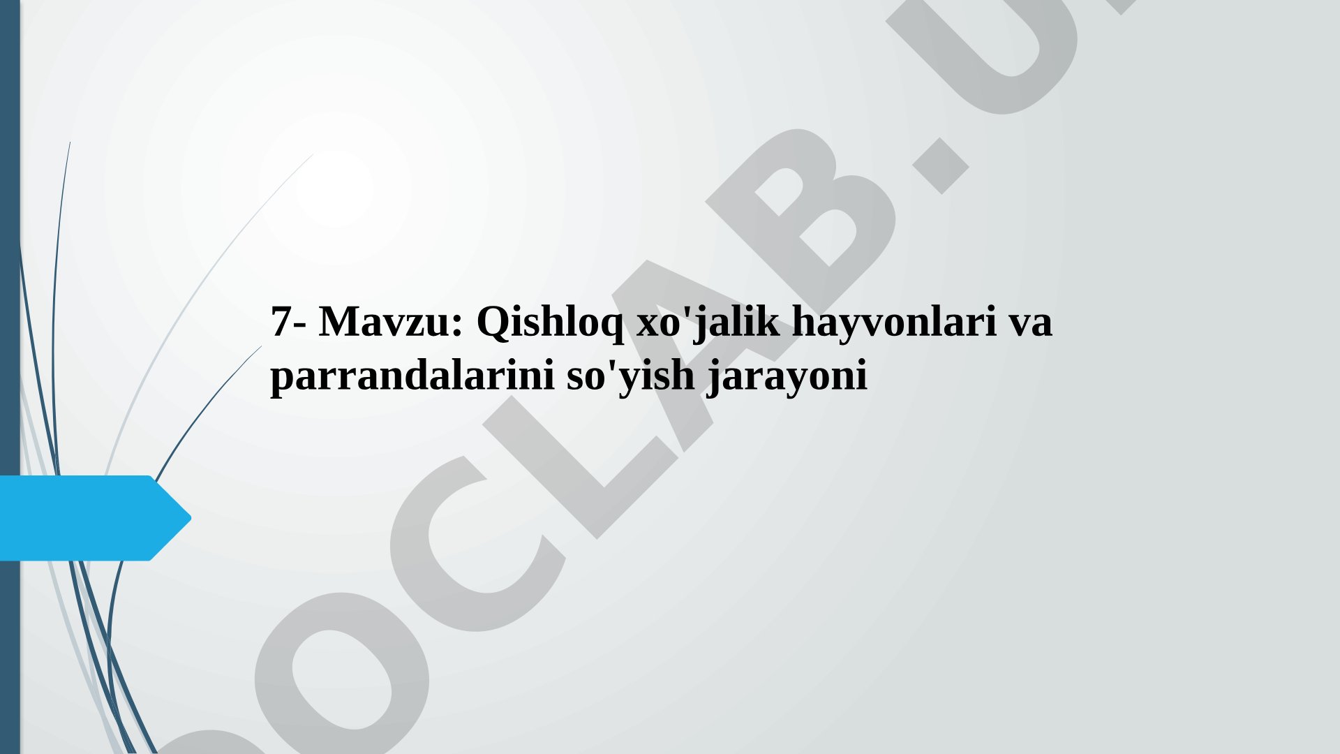 Qishloq xo'jalik hayvonlari va parrandalarini so'yish jarayoni