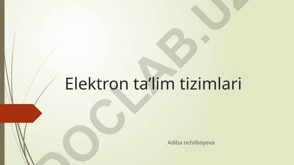 Elektron ta’lim tizimlari va ularning afzalliklari