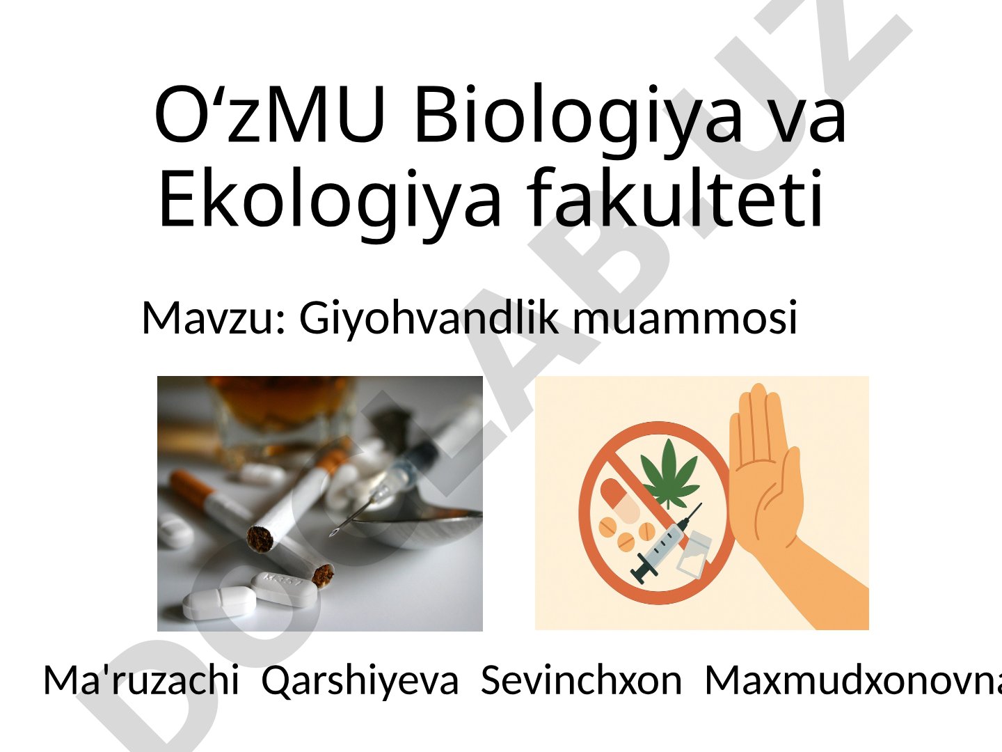 Giyohvandlik muammosi