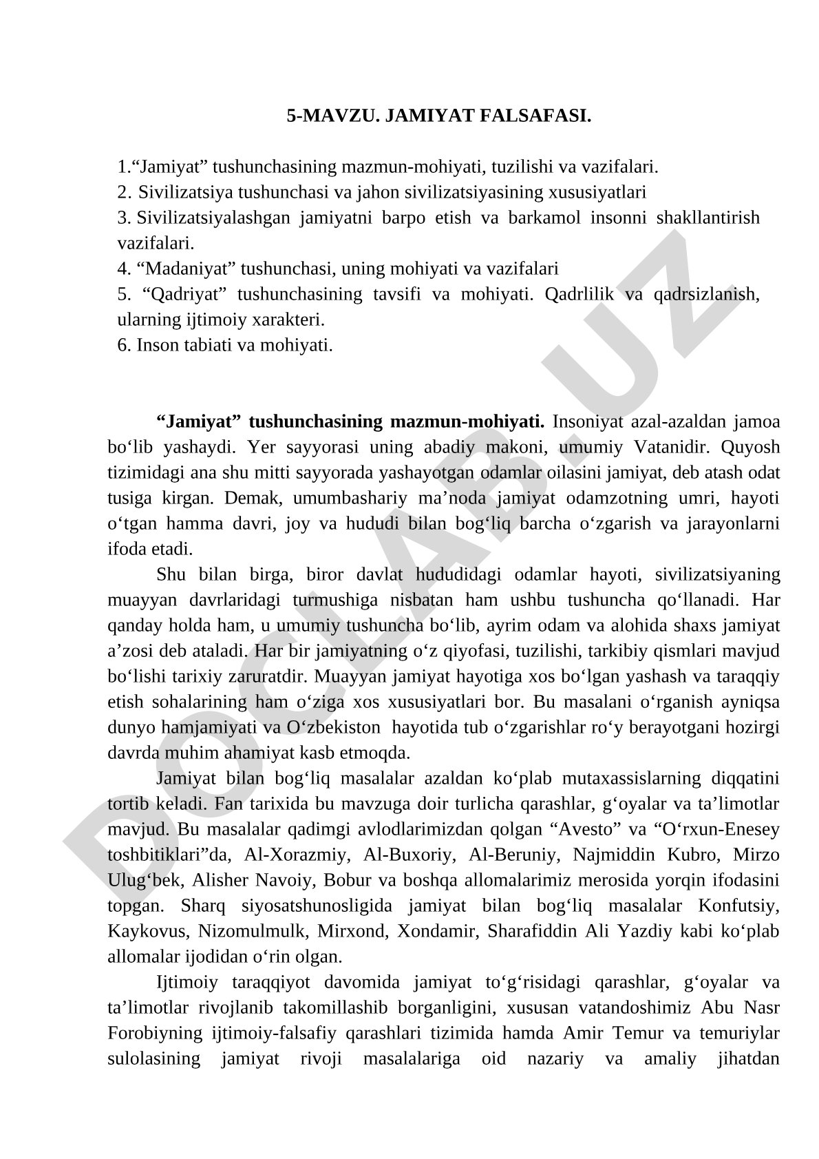 JAMIYAT FALSAFASI