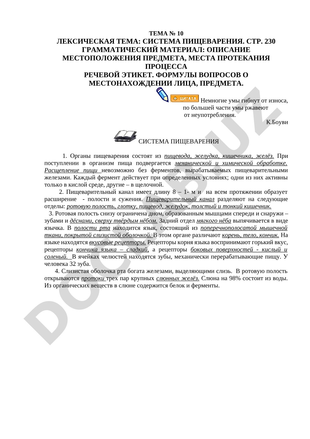Система пищеварения