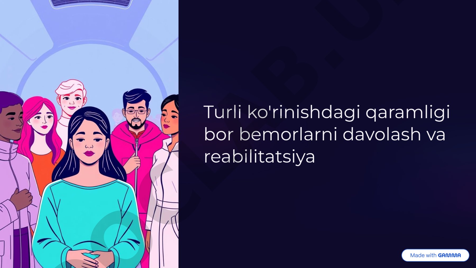 Turli ko'rinishdagi qaramligi bor bemorlarni davolash va reabilitatsiya