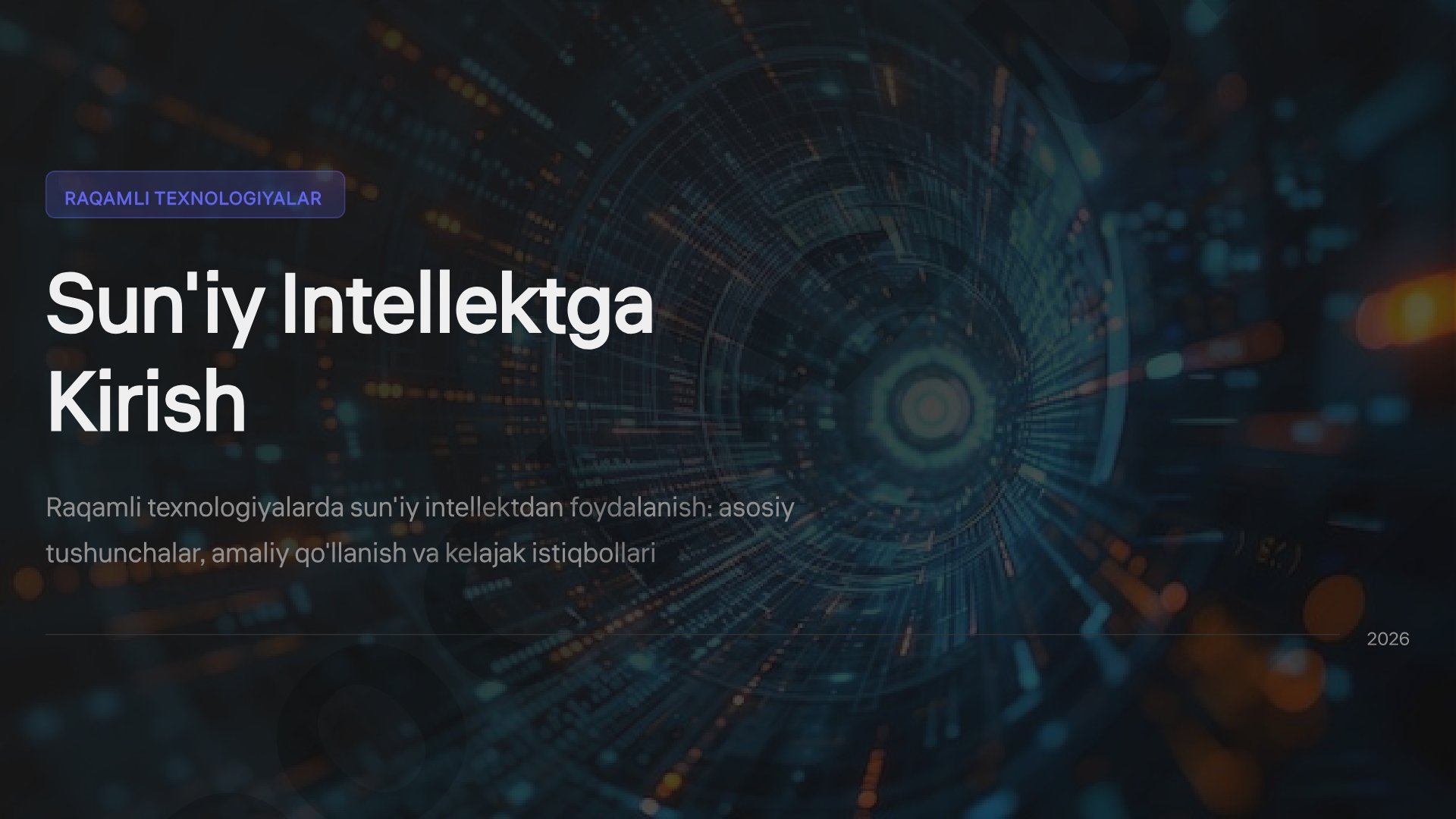 Raqamli texnologiyalarda sun'iy intellektdan foydalanish