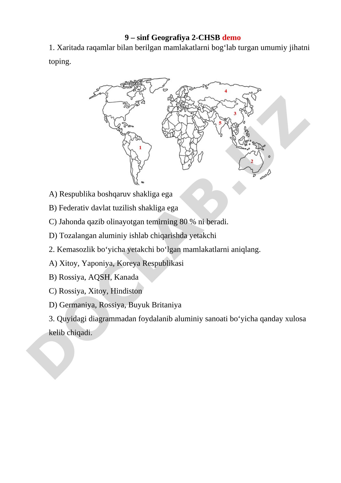 9-sinf Geografiya 2-CHSB demo