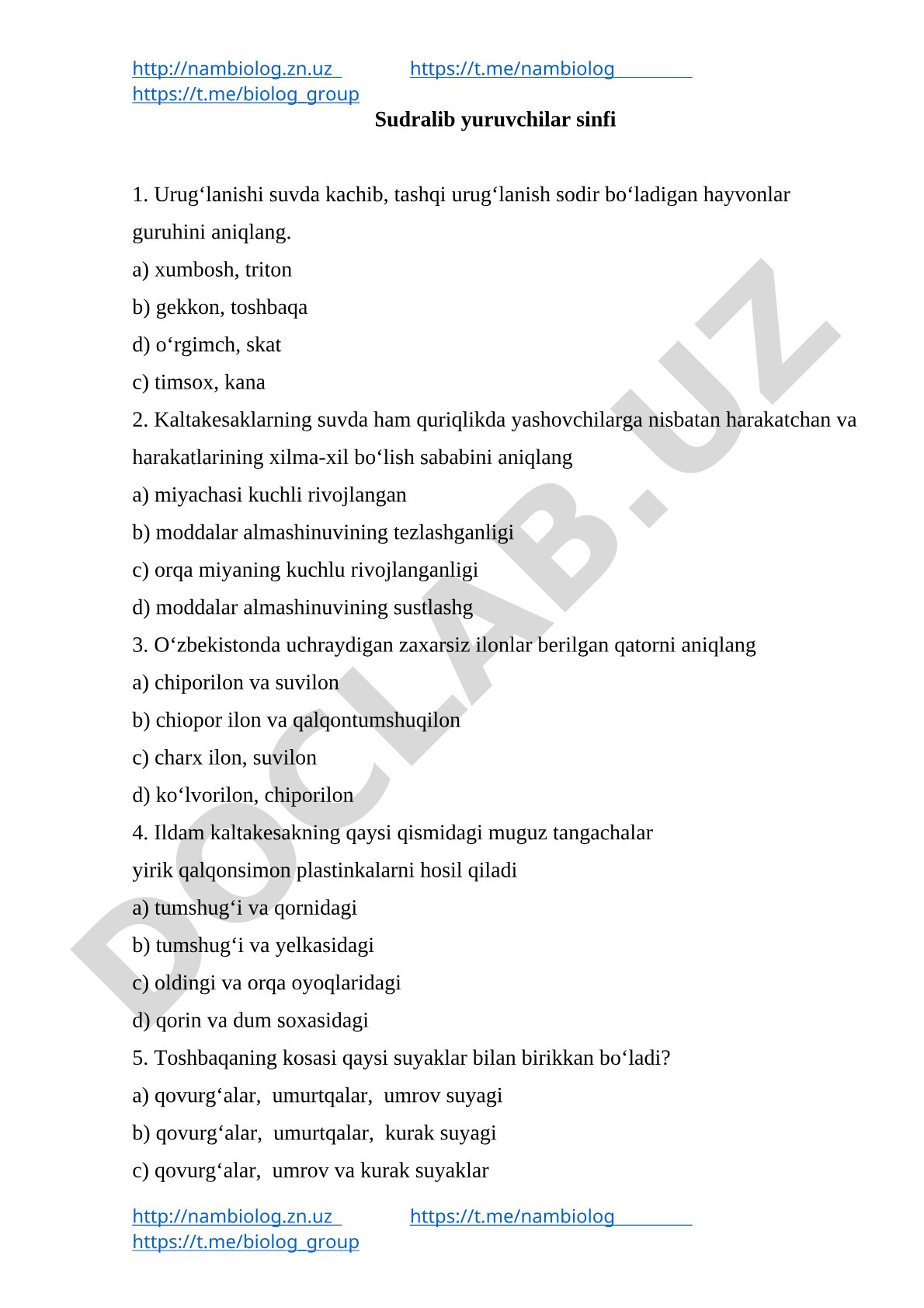 Sudralib yuruvchilar sinfi