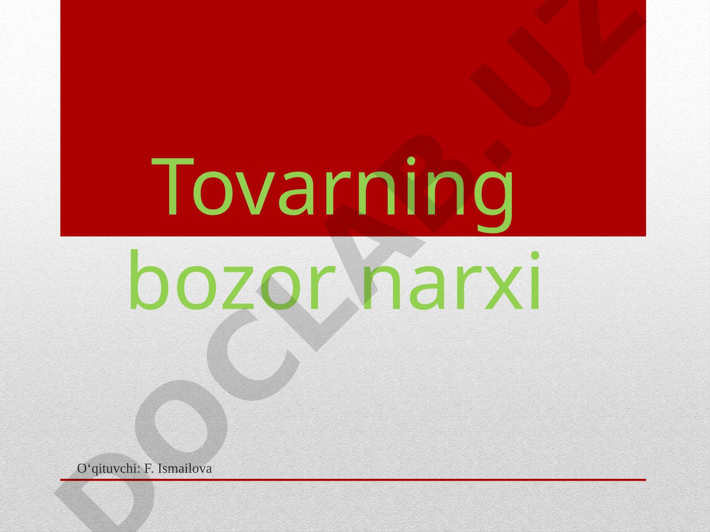 Talab va taklif asosida bozor narxi aniqlanishi, sut va guruch misolida muvozanat narx