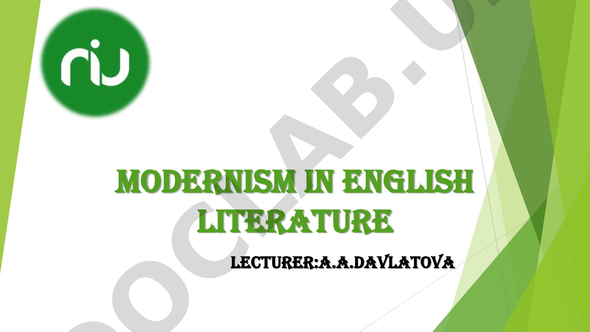 Modernism in English Literature
