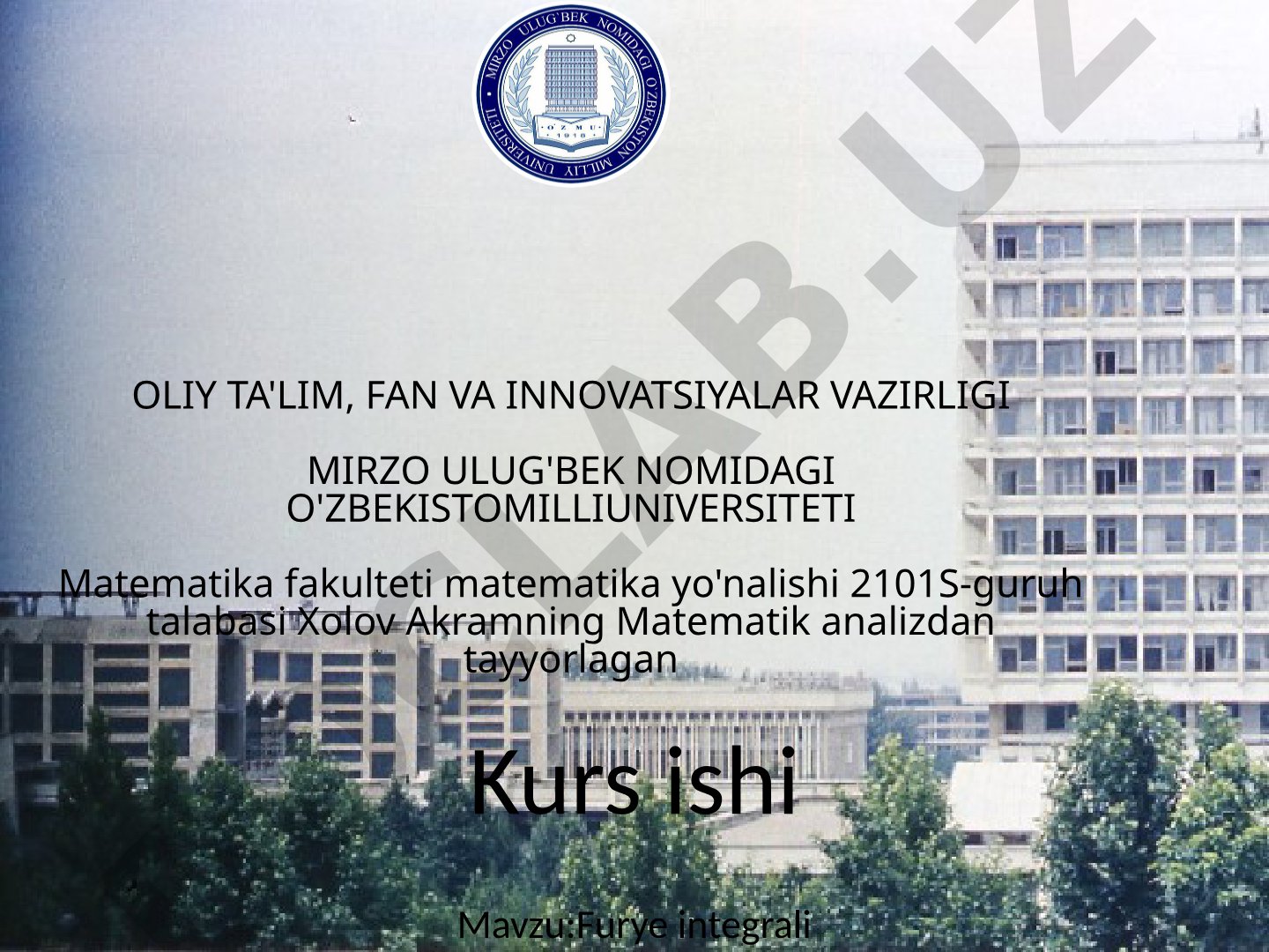 Furye integrali