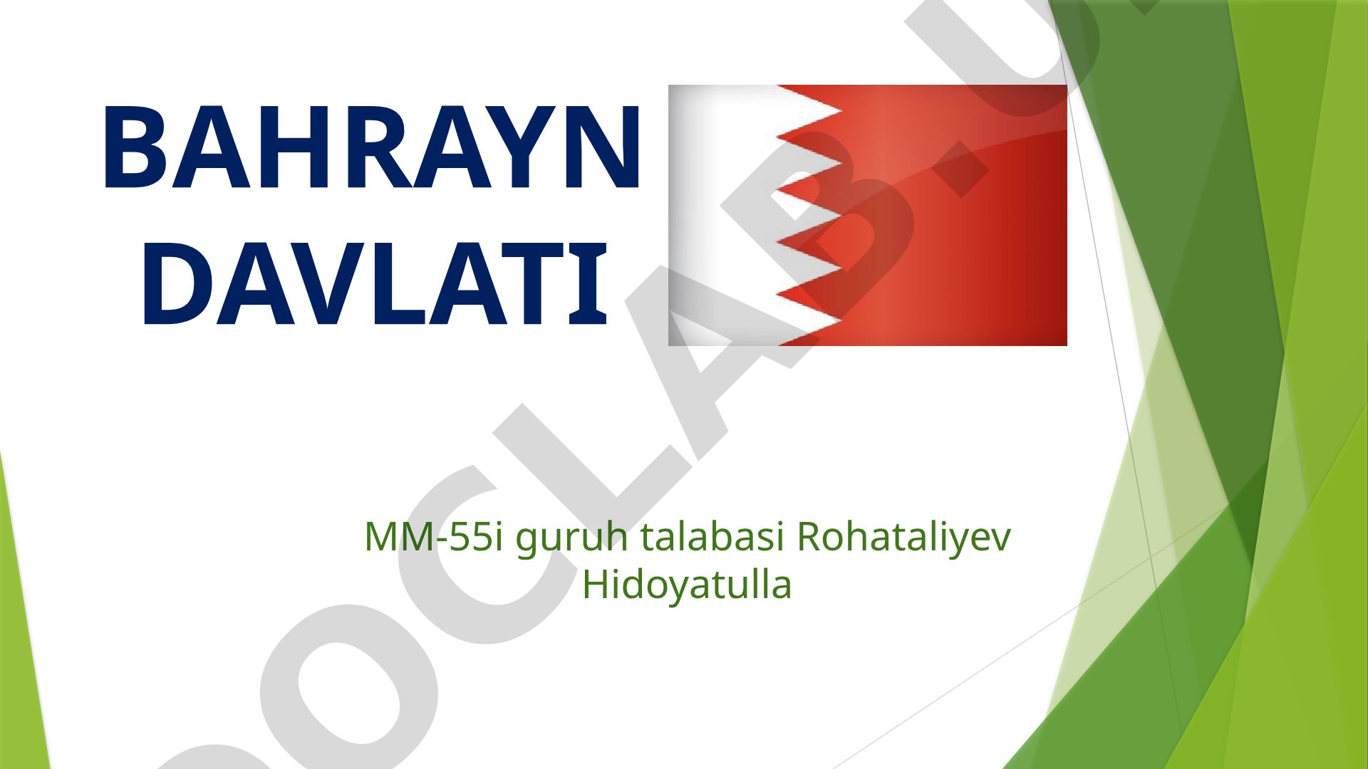 Bahrayn davlati haqida geografik, siyosiy va iqtisodiy ma'lumot