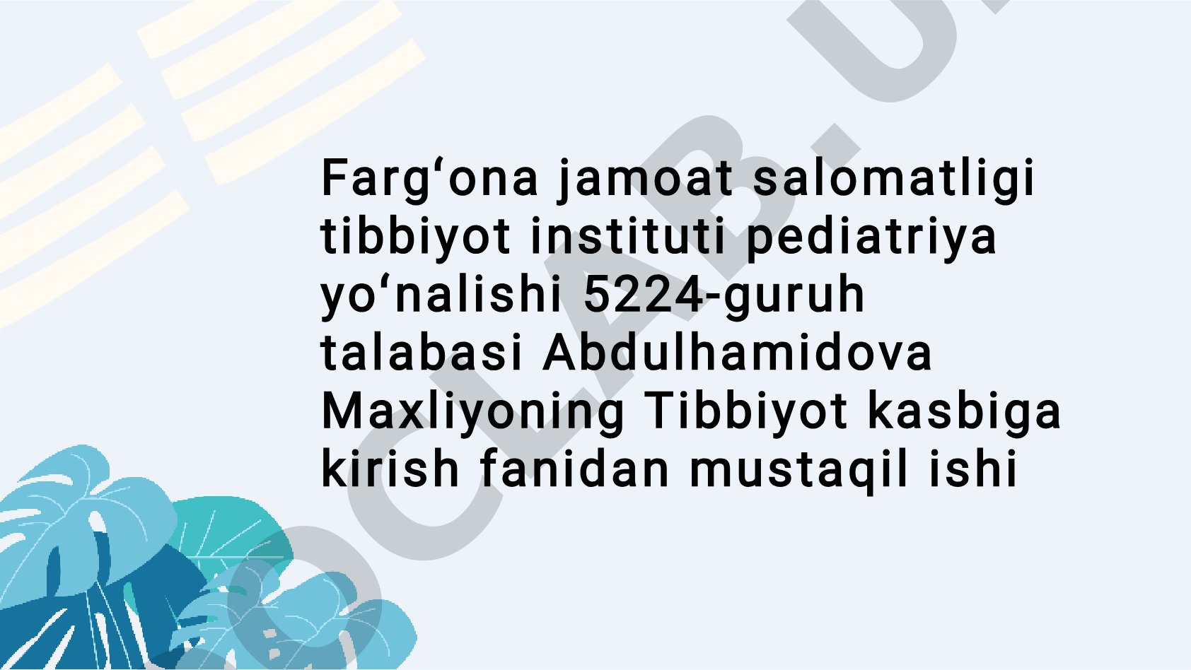 Organizmni chiniqtirish usullari