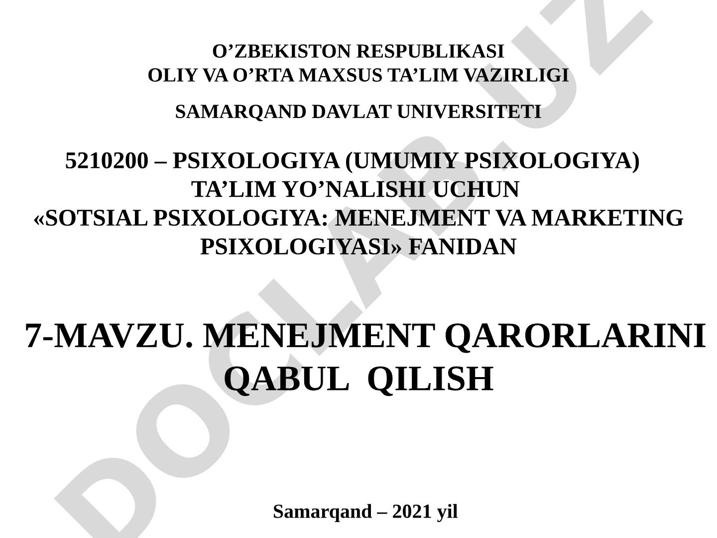 Menejment qarorlarini qabul qilish