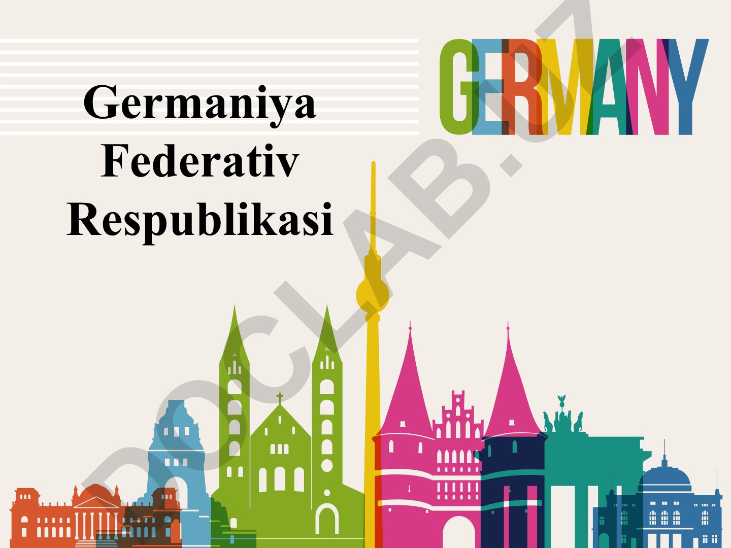 Germaniya Federativ Respublikasi: geografik va siyosiy tuzilishi