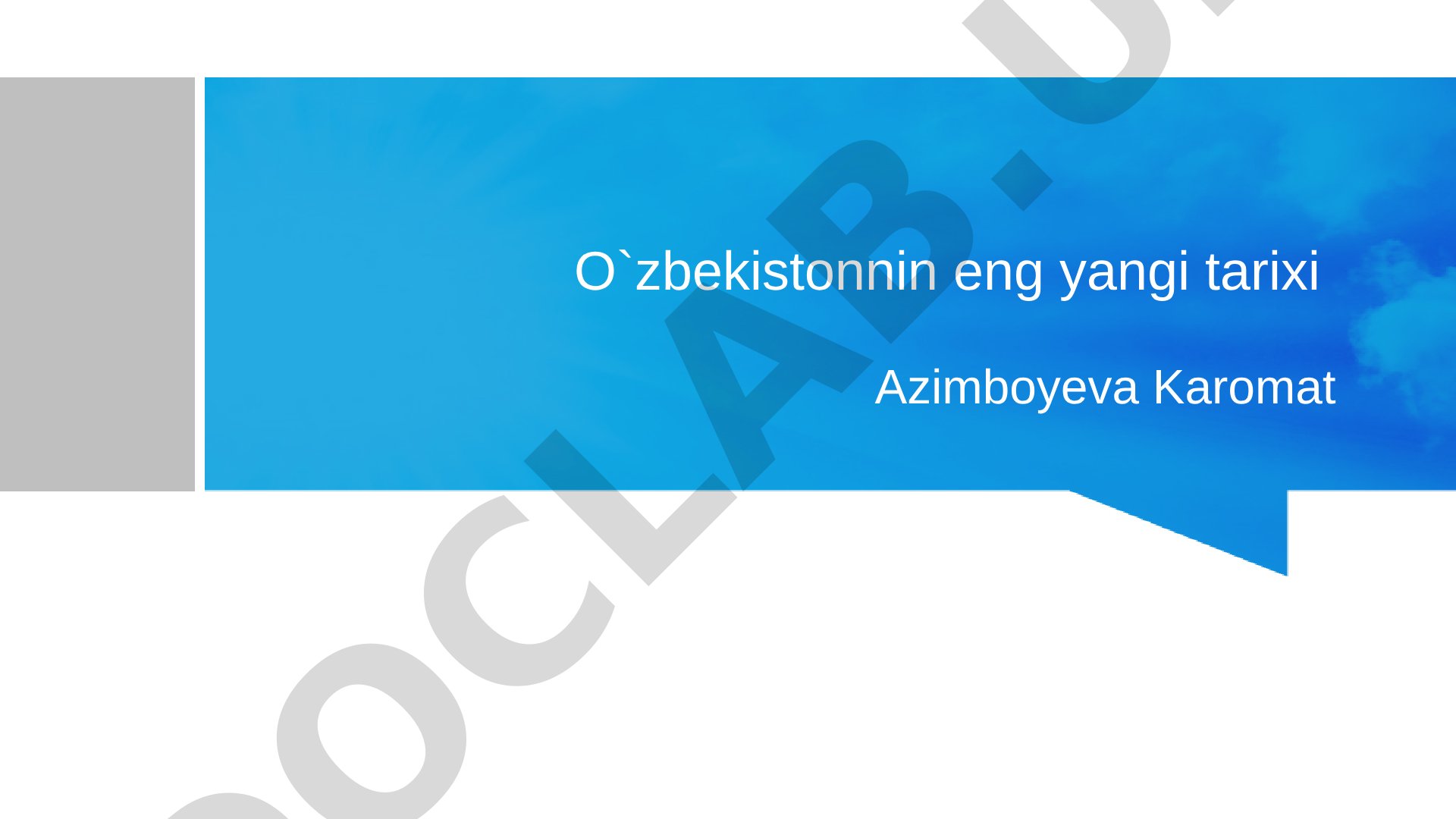 O'zbekistonning tinchliksevar tashqi siyosati va xalqaro hamkorlik